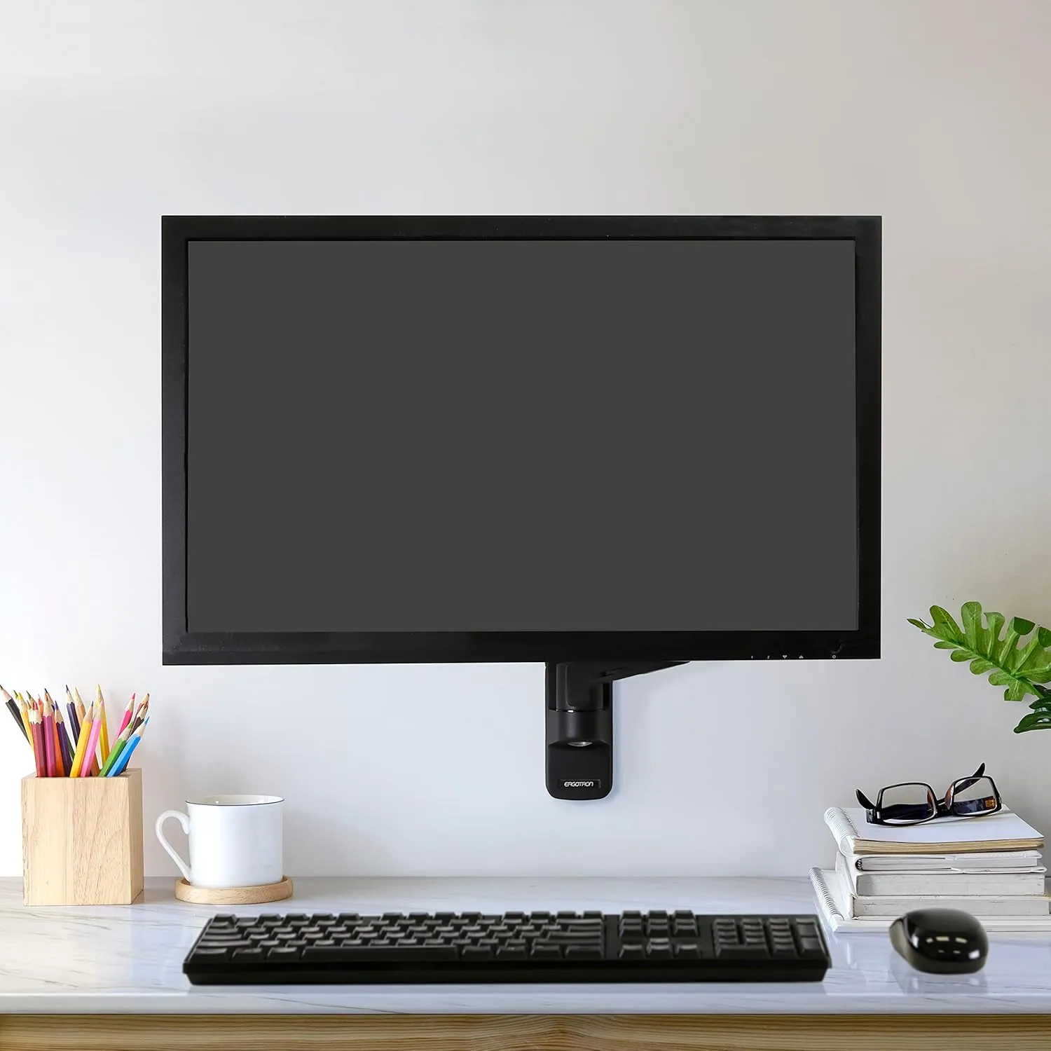 Ergotron – MXV Single Monitor Arm, VESA Wall Mount – for Monitors Up to 34 Inches, 7 to 20 lbs – Matte Black