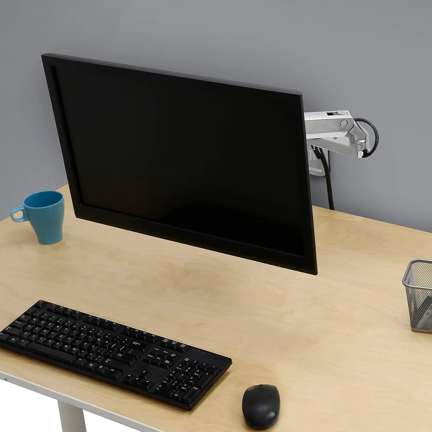 Ergotron – MXV Single Monitor Arm, VESA Wall Mount – for Monitors Up to 34 Inches, 7 to 20 lbs – Polished Aluminum