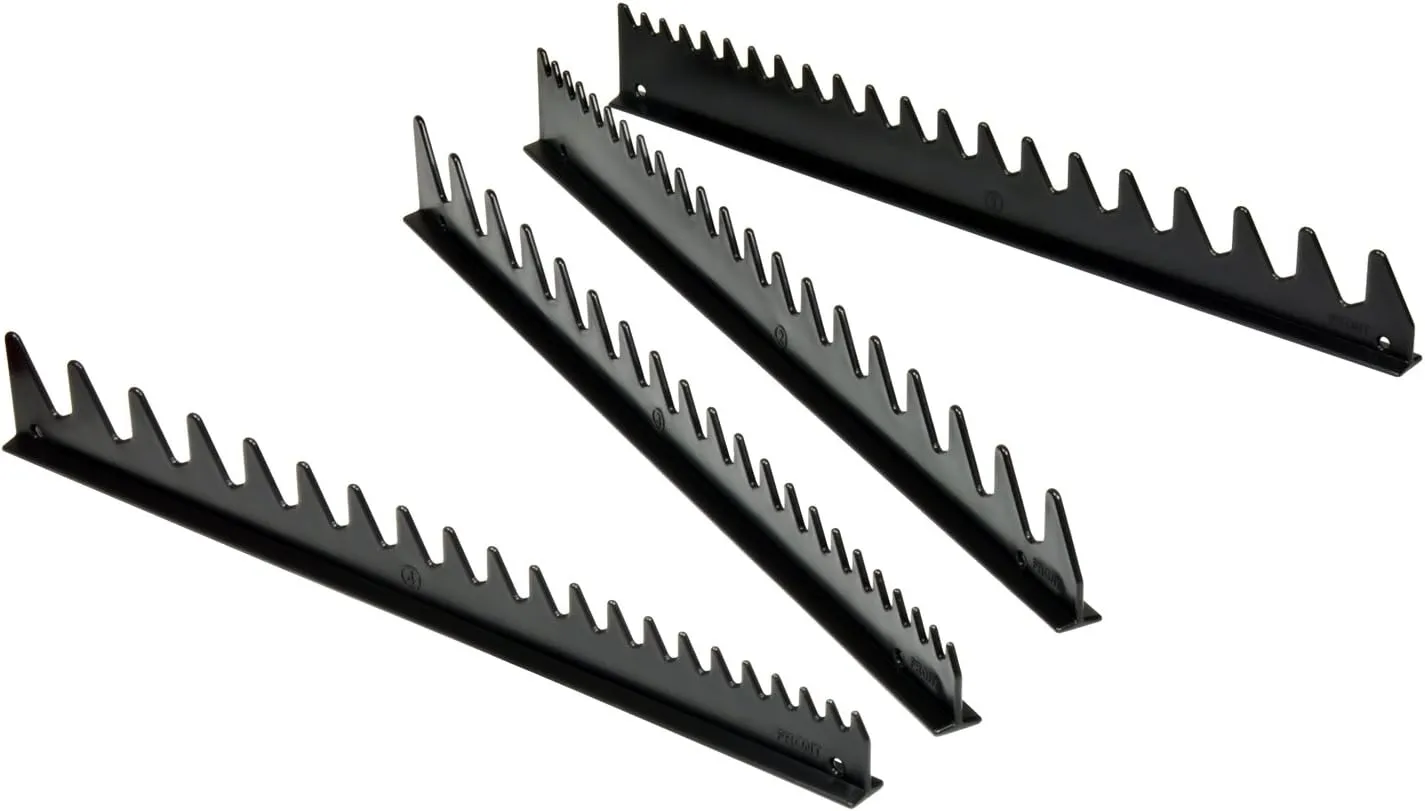 Ernst Manufacturing 6015M-Black Wrench Rail Set with Magnetic Backing, 40 Tool, Black