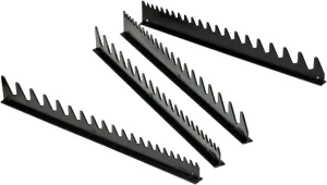 Ernst Manufacturing 6015M-Black Wrench Rail Set with Magnetic Backing, 40 Tool, Black