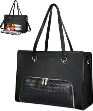 ESTARER Women Laptop Tote Bag with Insulated Lunch Compartmen
