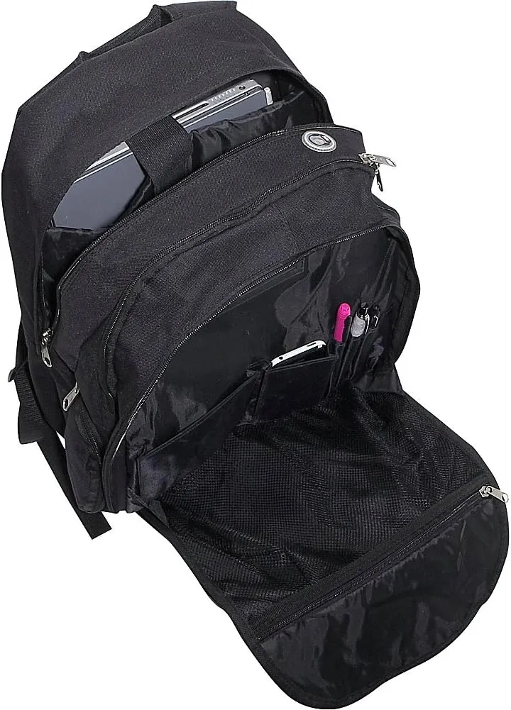 Everest Luggage Laptop Computer Backpack, Black, Black, One Size