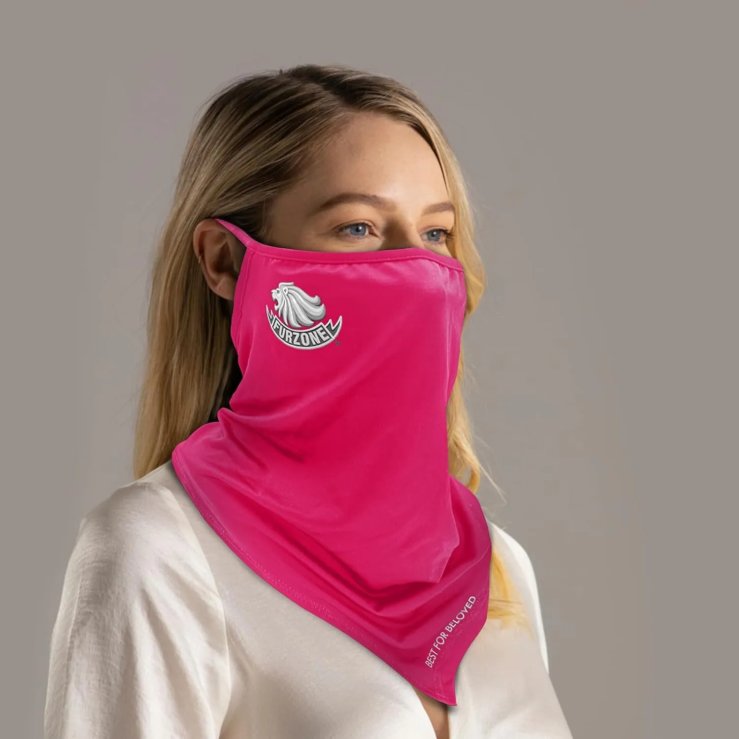 Face Scarf with Ear Loops for Professional Groomers - Breathable Face & Neck Gaiter Mask Cover/Dust Fur Protection