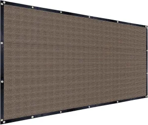 FAIR WIND Shade Cloth 90% Sun Shade Fabric Privacy Screen Shade Cover Patio Canopy with Grommets Shade Net for Garden Outdoor Pergola 6 x 10 FT - Mocha