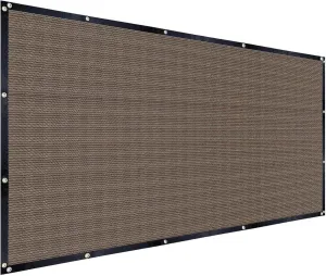 FAIR WIND Shade Cloth 90% Sun Shade Fabric Privacy Screen Shade Cover Patio Canopy with Grommets Shade Net for Garden Outdoor Pergola 6 x 8 FT - Mocha