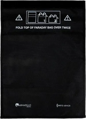 Faraday Pouch for Tablets, Phones and Car Keys - Faraday Bag Large - Car Key Blocking Pouch - RFID Signal Blocker - Anti-Tracking, Anti-Hacking Case