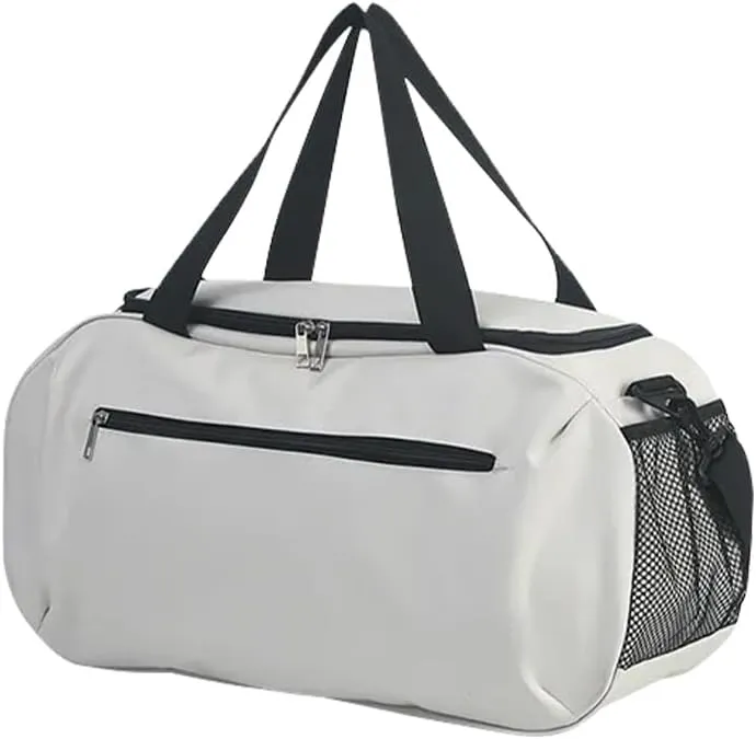 Fashion Duffel Duffle Bag Trending Designer Waterproof Portable Polyester Luggage Gym Sport Travel Bag - WHITE