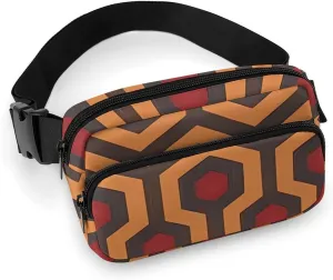 Fashionable Large-capacity Twill Shining Overlook Printed Waist Bag, A Must-have Item for Hands-free Travel
