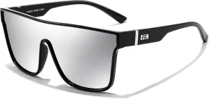 FEISEDY Sunglasses for Women Men, Fashion Mirrored Single Lens, Driving Beach Sunnies UV400 Shades B2996