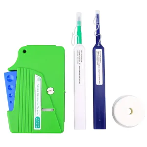 Fiber Optic Cleaner Cleaning Pen Box Kit 2.5mm 1.25mm FC SC ST LC Optical Fiber Cable Connector Endface Optical Clean Tool Set 4 in 1