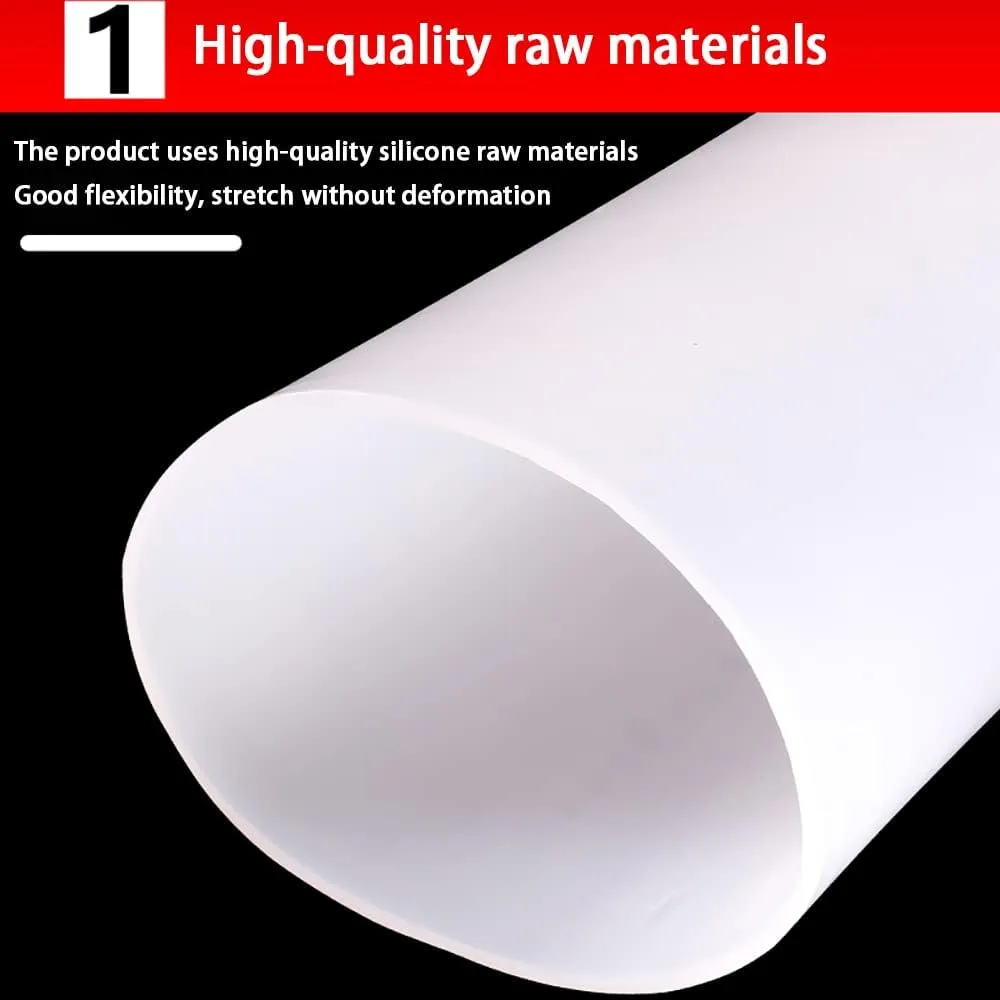 Flexible Food Grade Silicone Tubing - 1M (3.28Ft) Hose for Pump Transfer, Kink Resistant, High-Temperature Resistant(45mm*47mm)