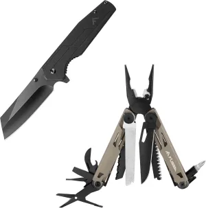 FLISSA 3.5" Folding Pocket Knife and 15-in-1 Multi Tool