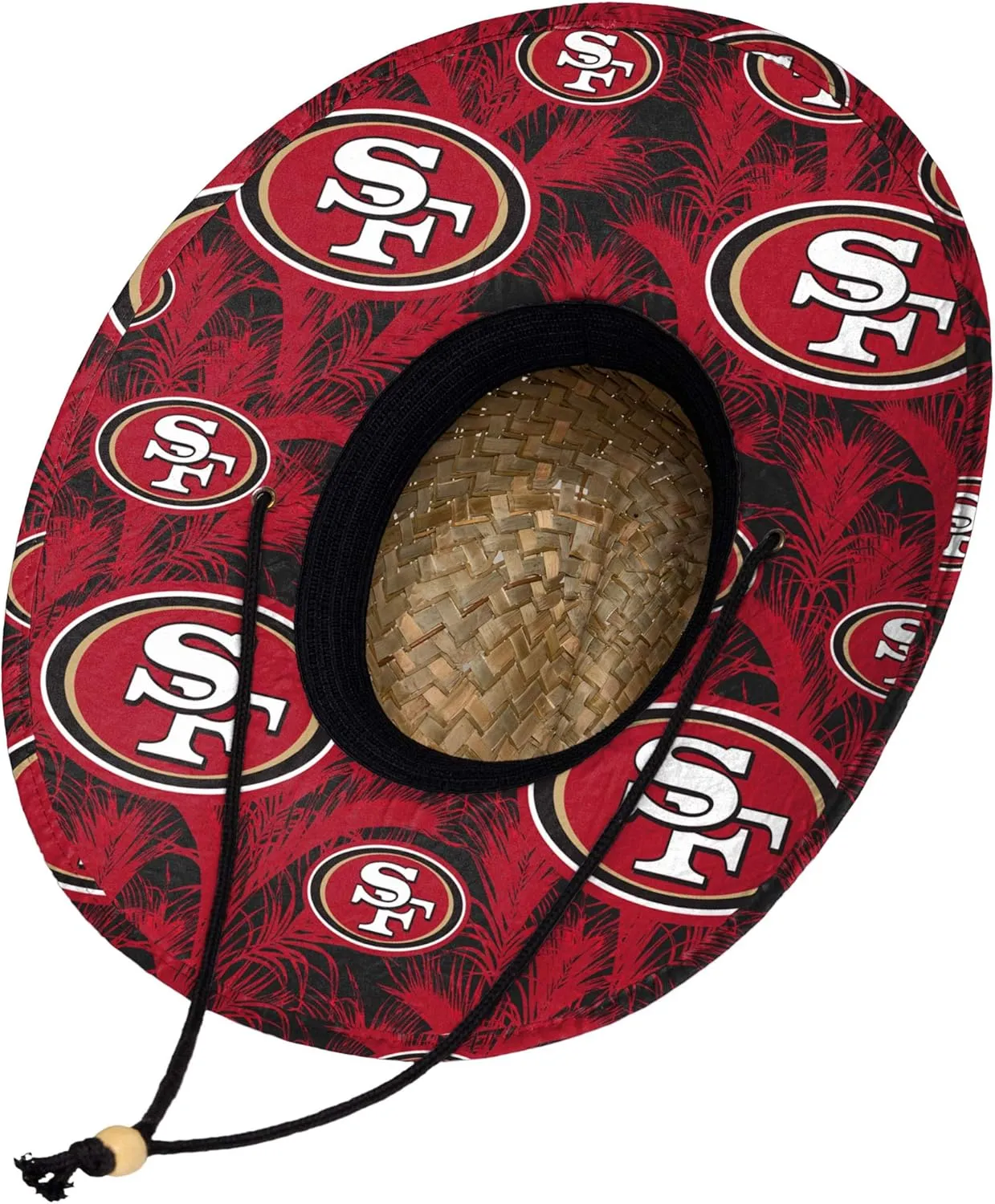 FOCO Men's NFL Team Logo Floral Lifeguard Beach Straw Sun Hat