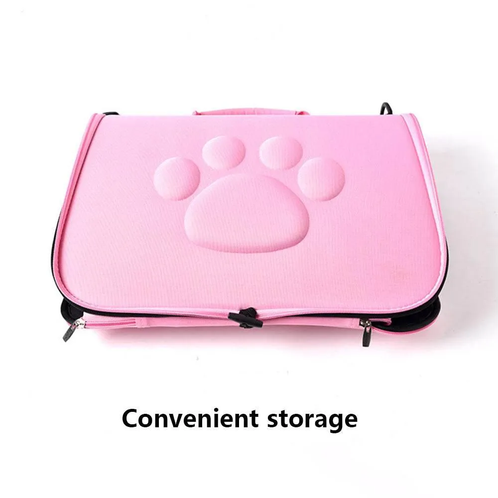 Foldable Pet Carrier Bag - Breathable Travel Tote for Cats and Dogs