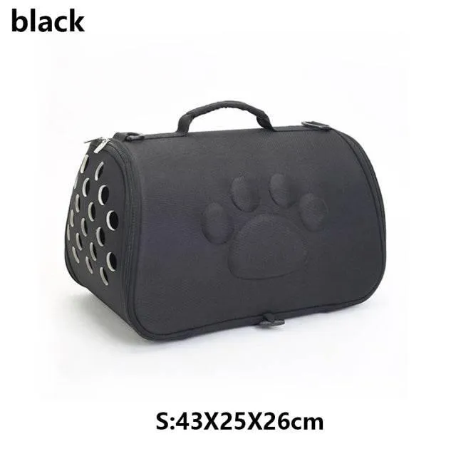 Foldable Pet Carrier Bag - Breathable Travel Tote for Cats and Dogs