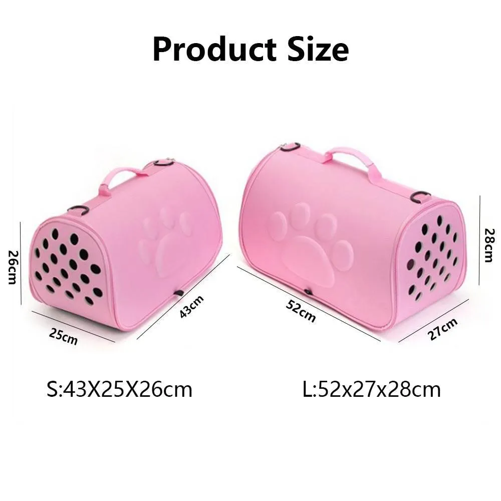 Foldable Pet Carrier Bag - Breathable Travel Tote for Cats and Dogs