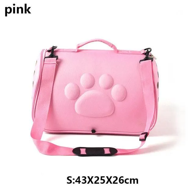 Foldable Pet Carrier Bag - Breathable Travel Tote for Cats and Dogs