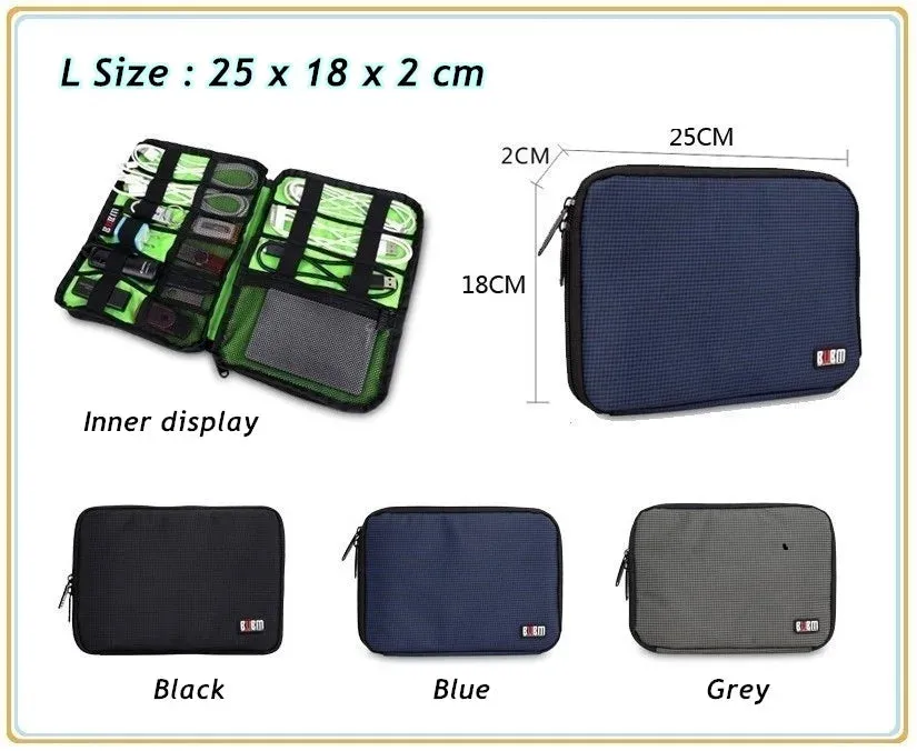 For Adapt Usb Cable Charger Bank Multifunction Case Accessories Storage Bag
