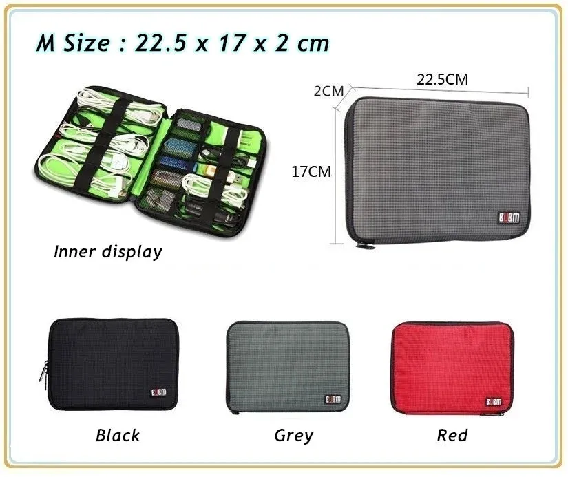 For Adapt Usb Cable Charger Bank Multifunction Case Accessories Storage Bag