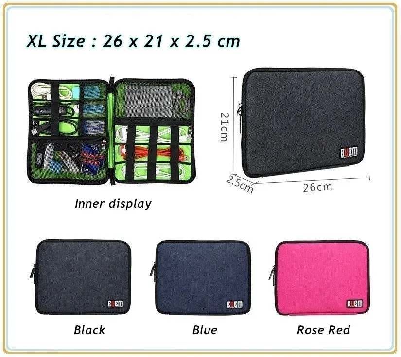 For Adapt Usb Cable Charger Bank Multifunction Case Accessories Storage Bag
