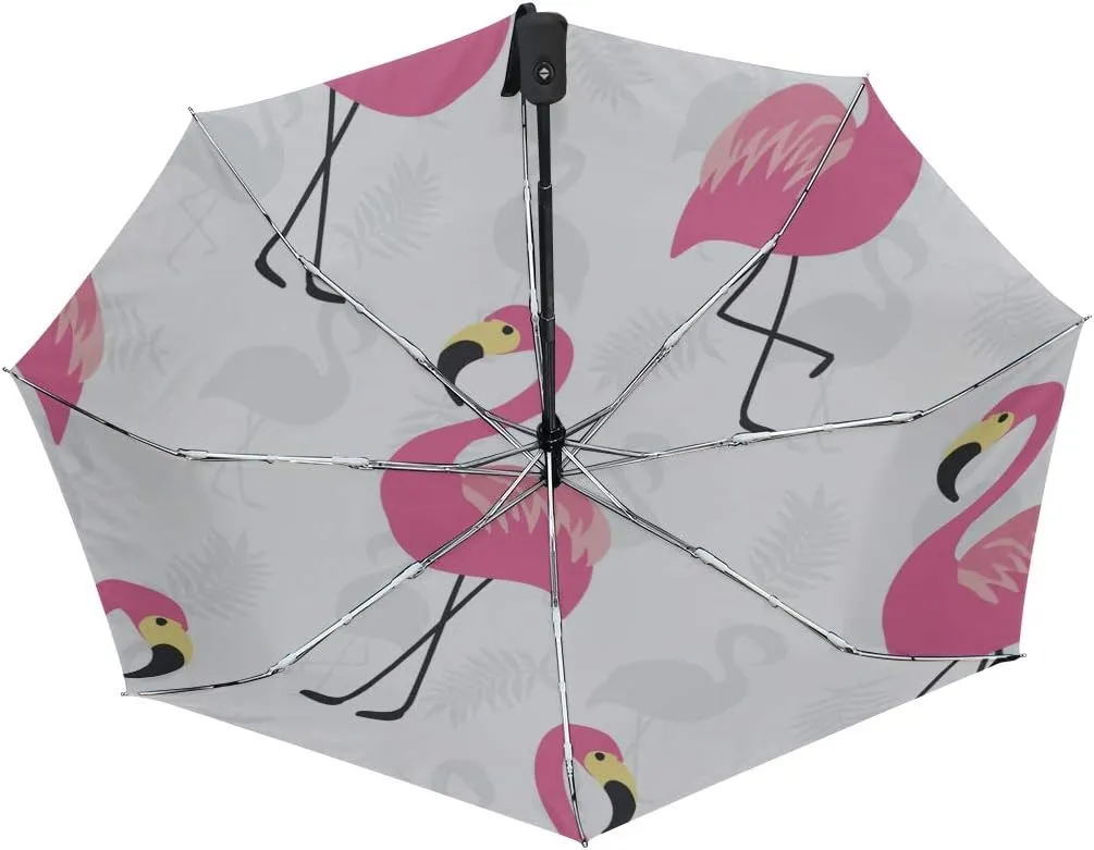 FORMRS Zebra Stripe Umbrella, Auto Open Umbrella Compact Folding Sun Rain Protection, Windproof for Kids Women Men