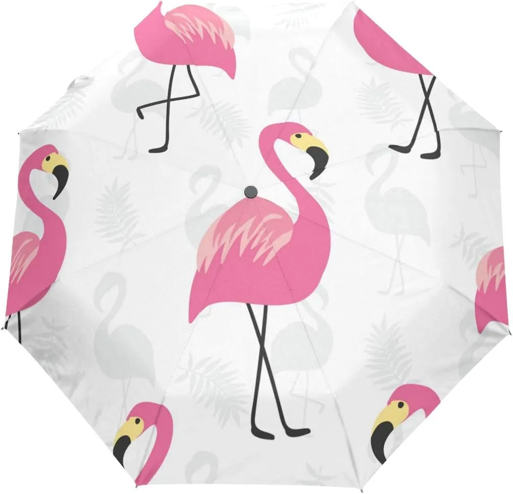 FORMRS Zebra Stripe Umbrella, Auto Open Umbrella Compact Folding Sun Rain Protection, Windproof for Kids Women Men