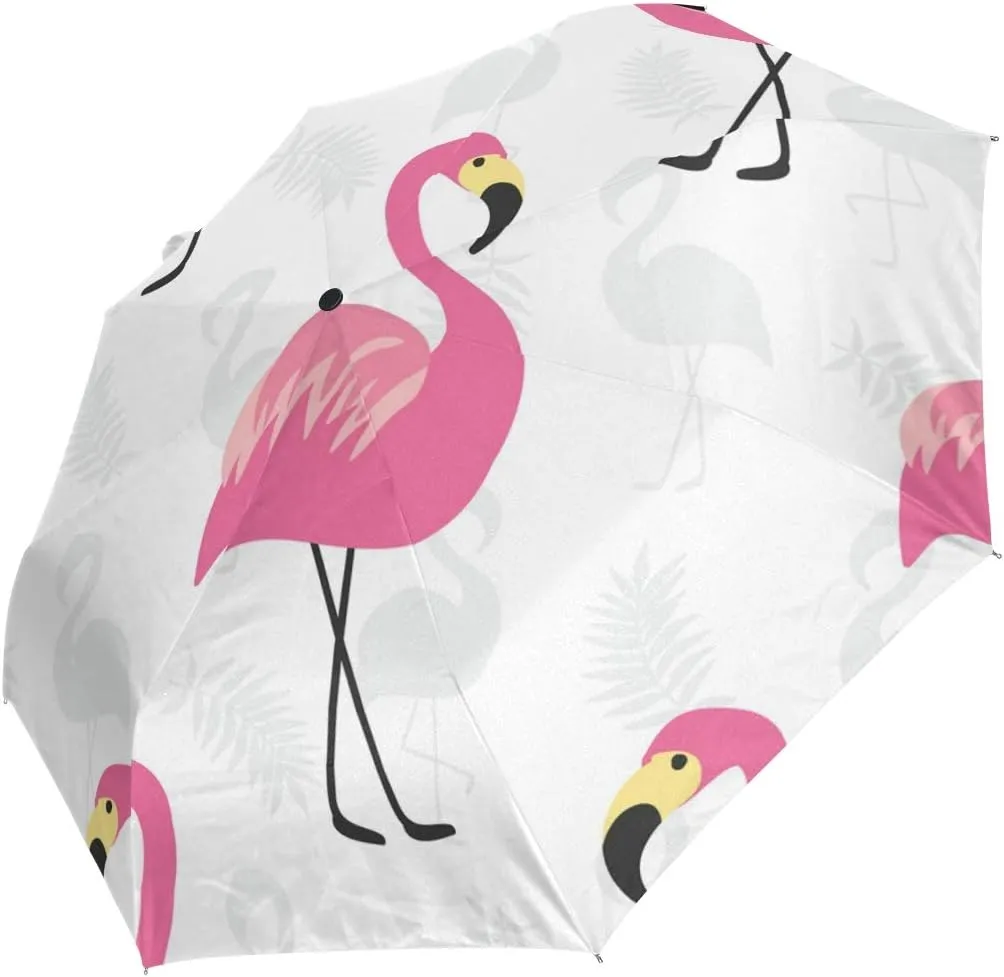 FORMRS Zebra Stripe Umbrella, Auto Open Umbrella Compact Folding Sun Rain Protection, Windproof for Kids Women Men