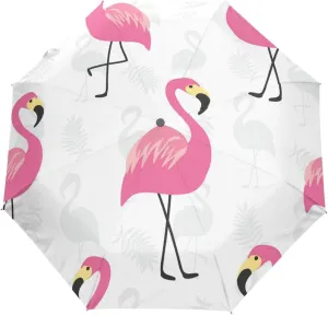 FORMRS Zebra Stripe Umbrella, Auto Open Umbrella Compact Folding Sun Rain Protection, Windproof for Kids Women Men