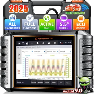 FOXWELL NT710 fit for Volkswagen VW Audi Skoda Seat Diagnostic Scan Tool, Full System Engine ABS SRS Transmission OBD2 Scanner, Bidirectional Control, All Resets, Battery Registeration, Code Reader