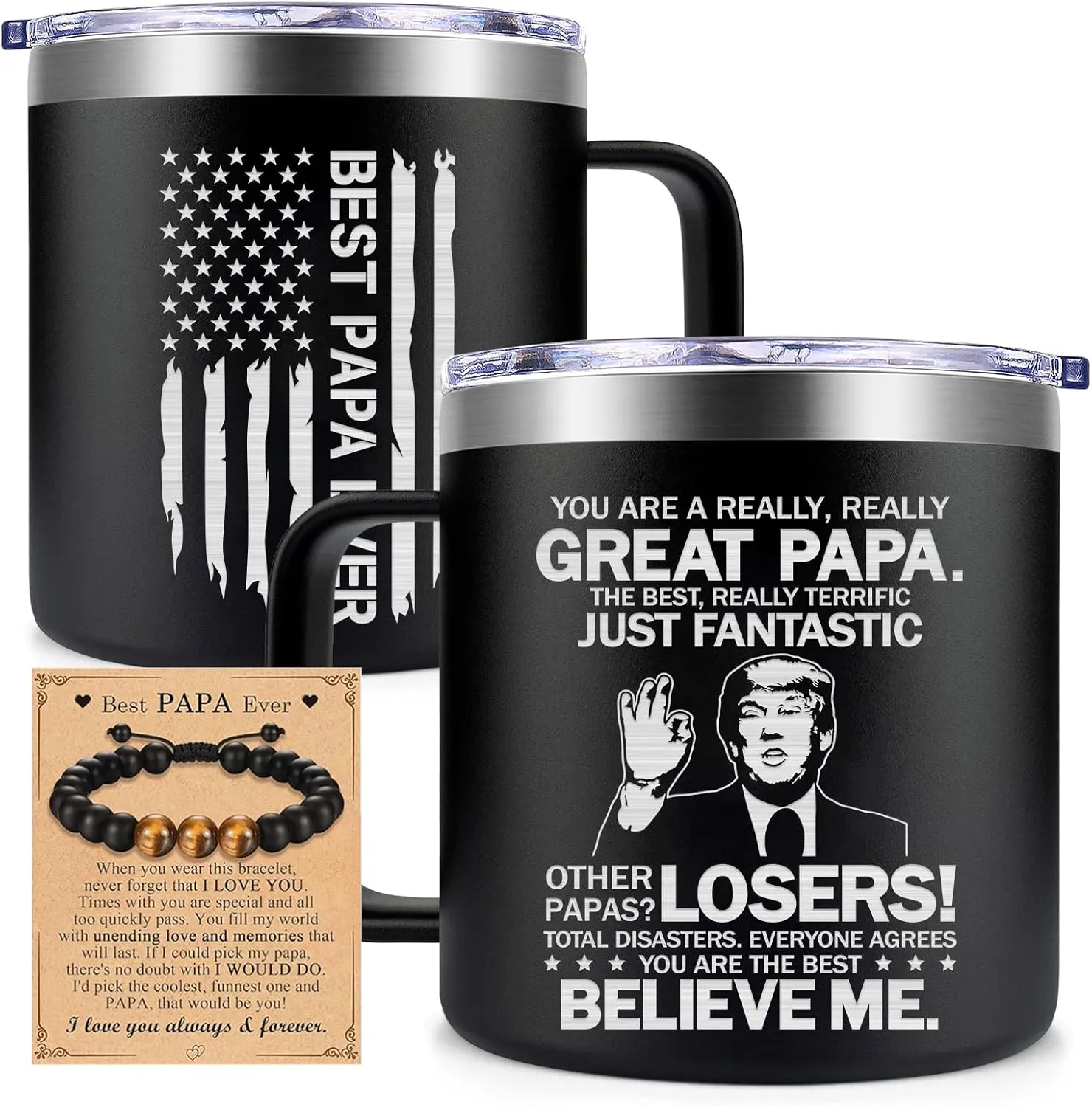 Fufendio Papa Gifts from Grandkids - You Are a Really Great Papas Mug 14oz - Papa Fathers Day Birthday Christmas Gift from Grandson Granddaughter