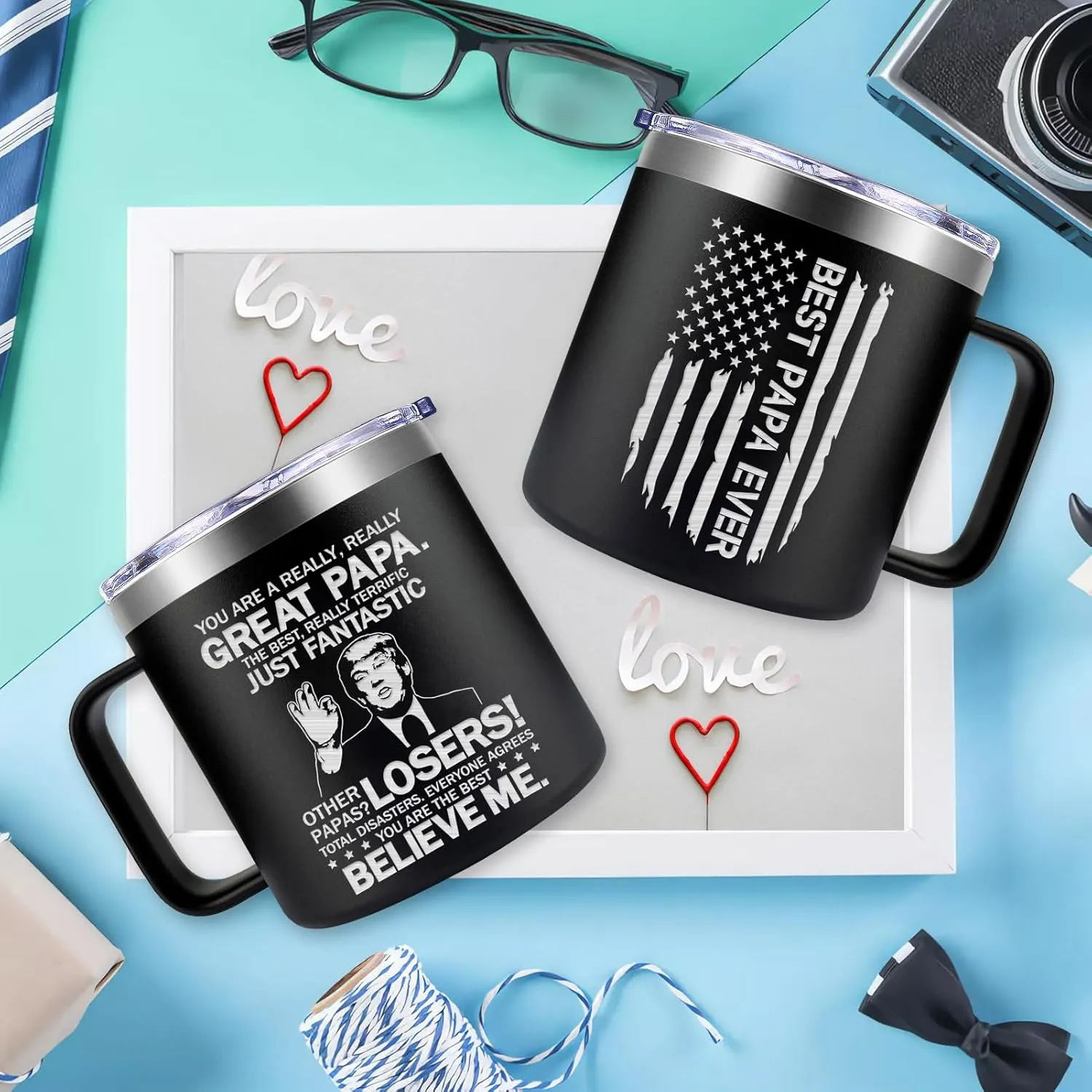 Fufendio Papa Gifts from Grandkids - You Are a Really Great Papas Mug 14oz - Papa Fathers Day Birthday Christmas Gift from Grandson Granddaughter