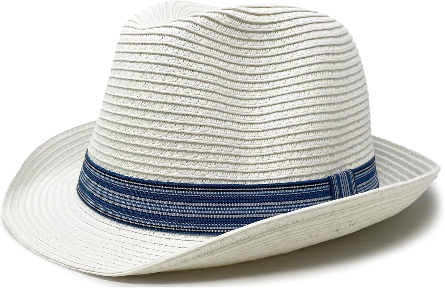 Funky Junque Straw Fedora Hat Beach Summer Short Brim Packable Sun Trilby Unisex UPF 50 