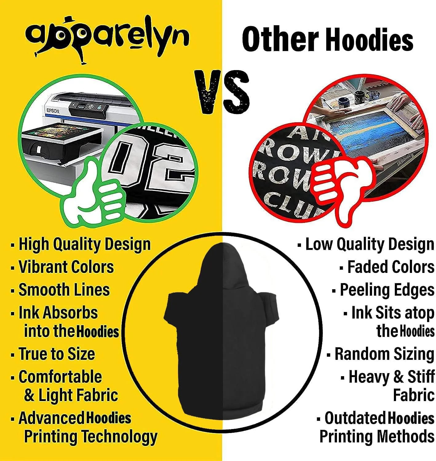 Funny Dog Hoodies Squirrel Chaser Cute Dog Clothes Pet Puppy Cat Sweatshirt Dog Accessories for Small & Large Dogs Soft Breathable | Black (Medium)