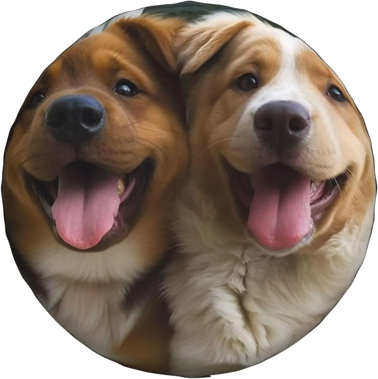Funny Dogs Tire Cover Outdoor Waterproof Snow Sun Rain Wheel Cover Portable Wheel Bags Camper Spare Tire Cover Universal Car Tire Protectors for Trailer RV SUV