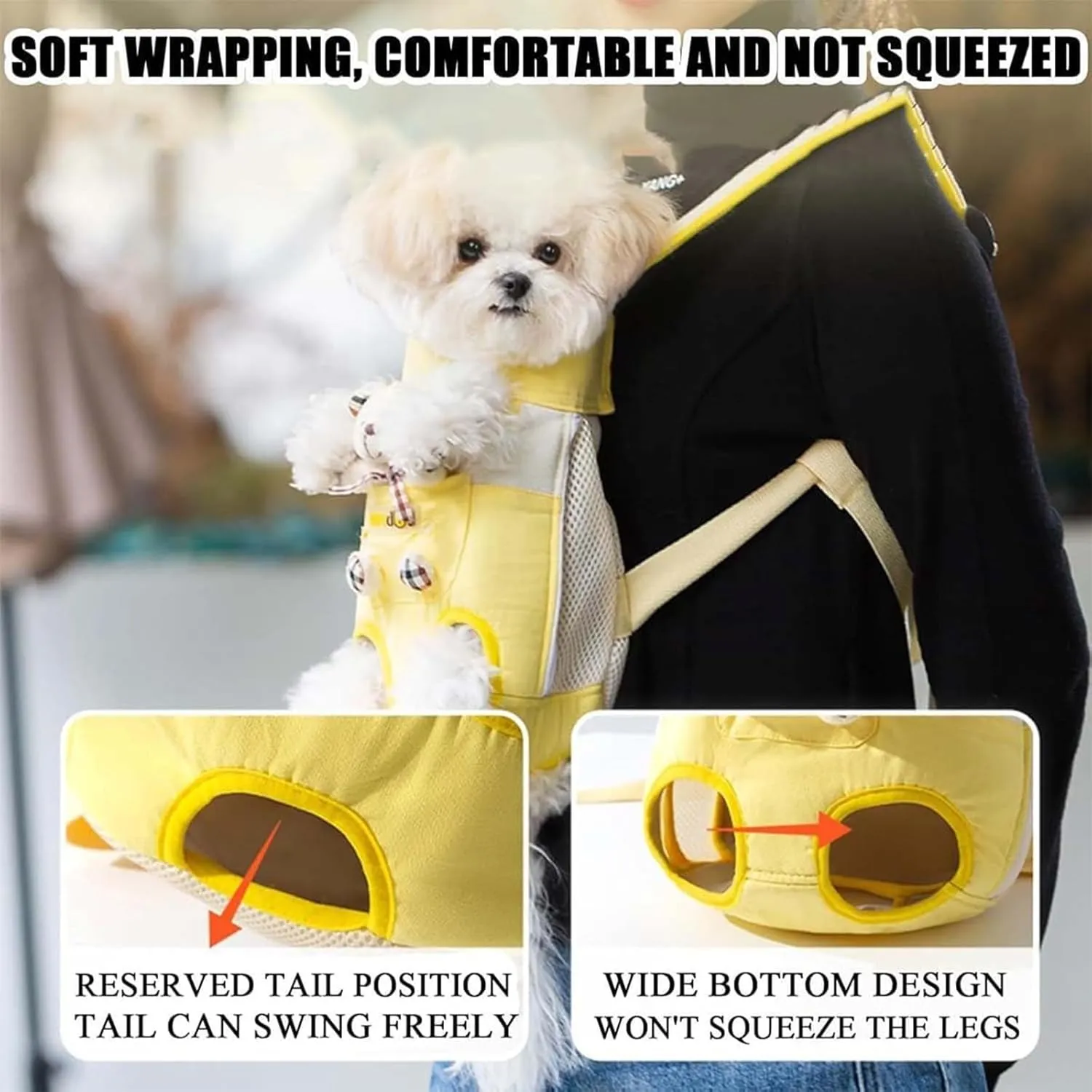 Furry Pawsy Carrier, Furry Pawsy Cat Carrier, Cat Chest Carrier, Pet Carrier Backpack, Cat Front Carrier Bag, Cat Front Carrier Chest, Comfortable Shoulder Straps, Adjustable (Color-E, Small)
