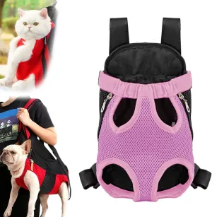 Furry Pawsy Carrier, Furry Pawsy Cat Carrier, Cat Chest Carrier, Pet Carrier Backpack, Cat Front Carrier Bag, Cat Front Carrier Chest, Comfortable Shoulder Straps, Adjustable (Color-E, Small)
