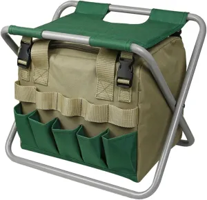 Garden Stool, Folding Garden Seat with Detachable Storage Bag, Multi-Pocket Gardening Bench, Portable Zipper Gardener Tool Seat for Adults|Workseats
