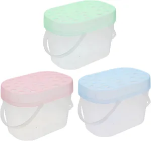 Garneck 3pcs Small Pet Cages Hamster Carrier Bag Portable Travel Turtle Carrier Odorless Random Color
