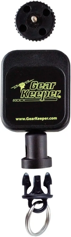 Gear Keeper Micro Retractable Key Holder & Tool Retractor - Heavy Duty Retractable Keychain With Treaded Stud Mount - Small Tool Holder, ID Badge Clip & Key Chain - 36” Extension - USA Made