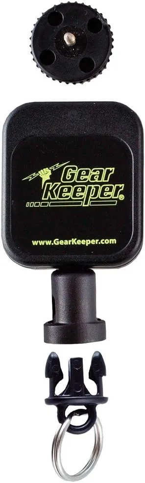 Gear Keeper Micro Retractable Key Holder & Tool Retractor - Heavy Duty Retractable Keychain With Treaded Stud Mount - Small Tool Holder, ID Badge Clip & Key Chain - 36” Extension - USA Made