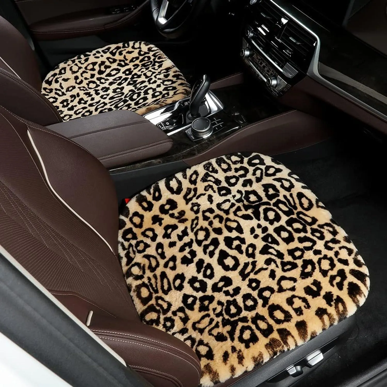 Genuine Sheepskin Car Seat Cushion Natural Fur Wool Seat Cover for Cars Trucks SUV Soft Comfort Office Chair Protector Pad Car Accessories Universal Fit