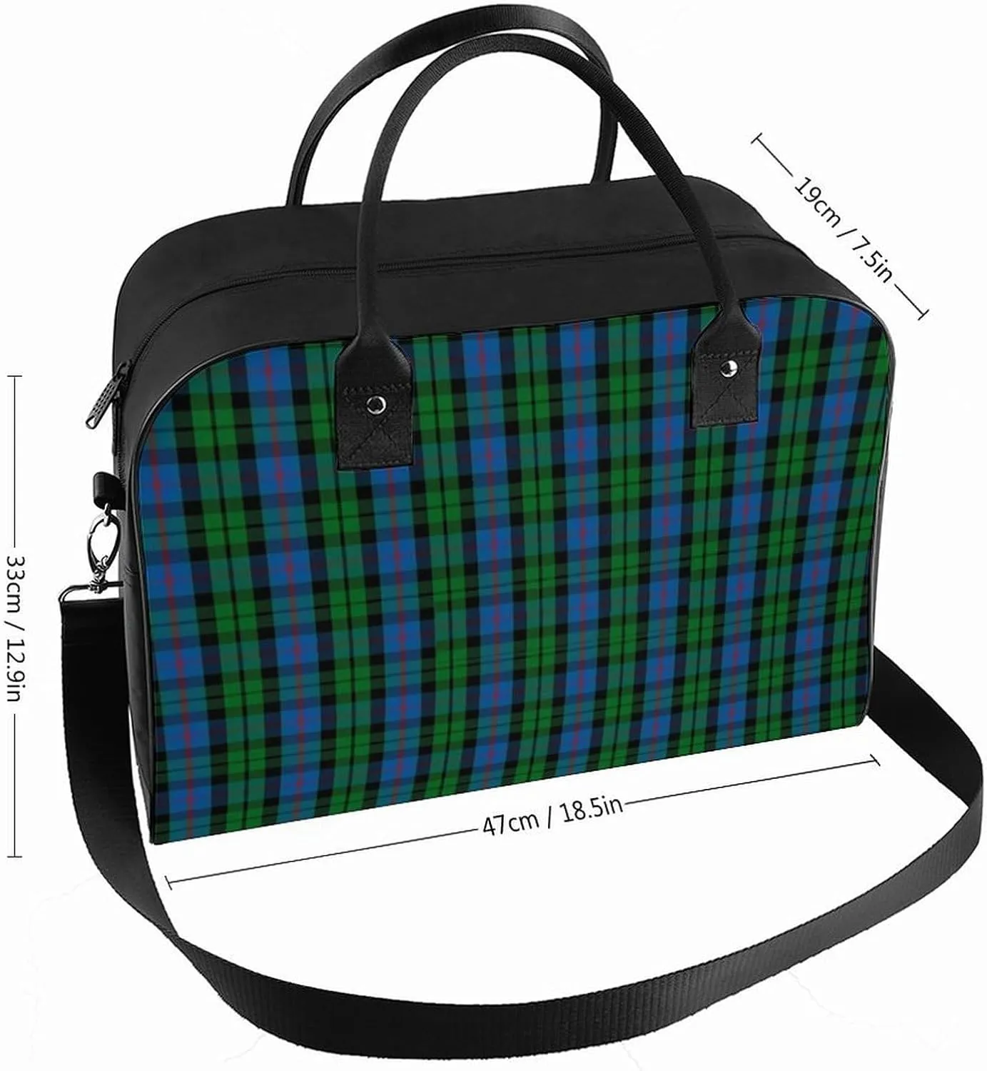 Geometrics Grey Silver Fashionable Large Capacity Travel Handbag Unisex