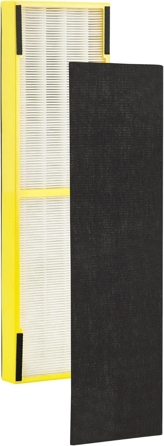 GermGuardian Filter B HEPA Pure Genuine Air Purifier Filter, Removes 99.97% of Pollutants, Wildfire Smoke, Odors, for AC4825, AC4300, AC4850, AC4880, AC4900, CDAP4500, AP2200, Black/Yellow, FLT4825
