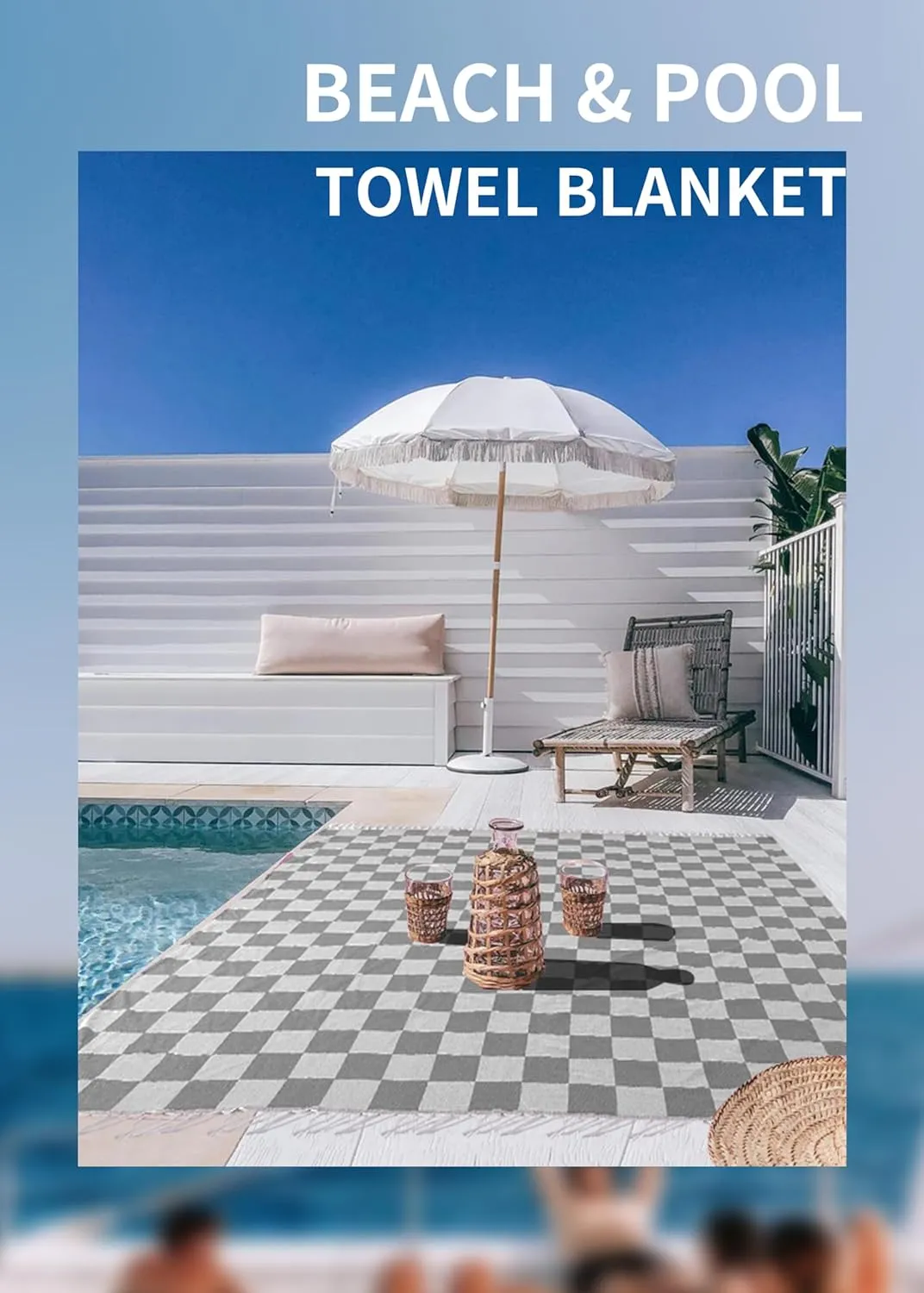 Giant Beach Towel Blanket Autumn Outing Stuff for Women & Men Road Trip Camping Gear Ship Cruise Gear Must Haves Large L Gray Plain Pattern Airplane Accessories Travel Gadgets Yard Mat
