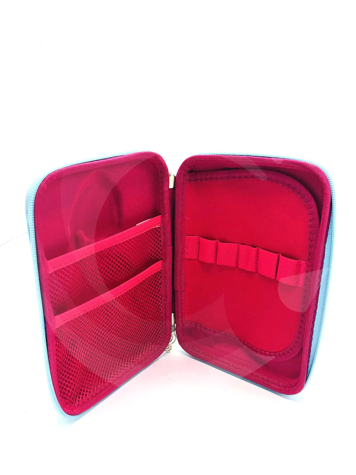 Girls Pencil Case 3D Frozen Style Pink Pouch With Large Capacity