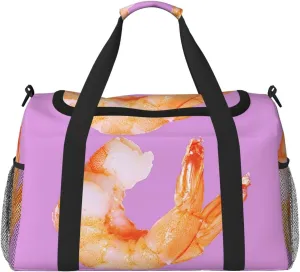 glutton shrimps Print Weekender Bag Large Capacity Hand Travel Bag Carry On Tote Airplane Travel Tote