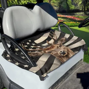Golf Cart Seat Covers, Golf Cart Seat Blanket Towel, Travel Sports Golf Cart Seat Cover for 2-Person Seats Club Car, Golf Cart Accessories
