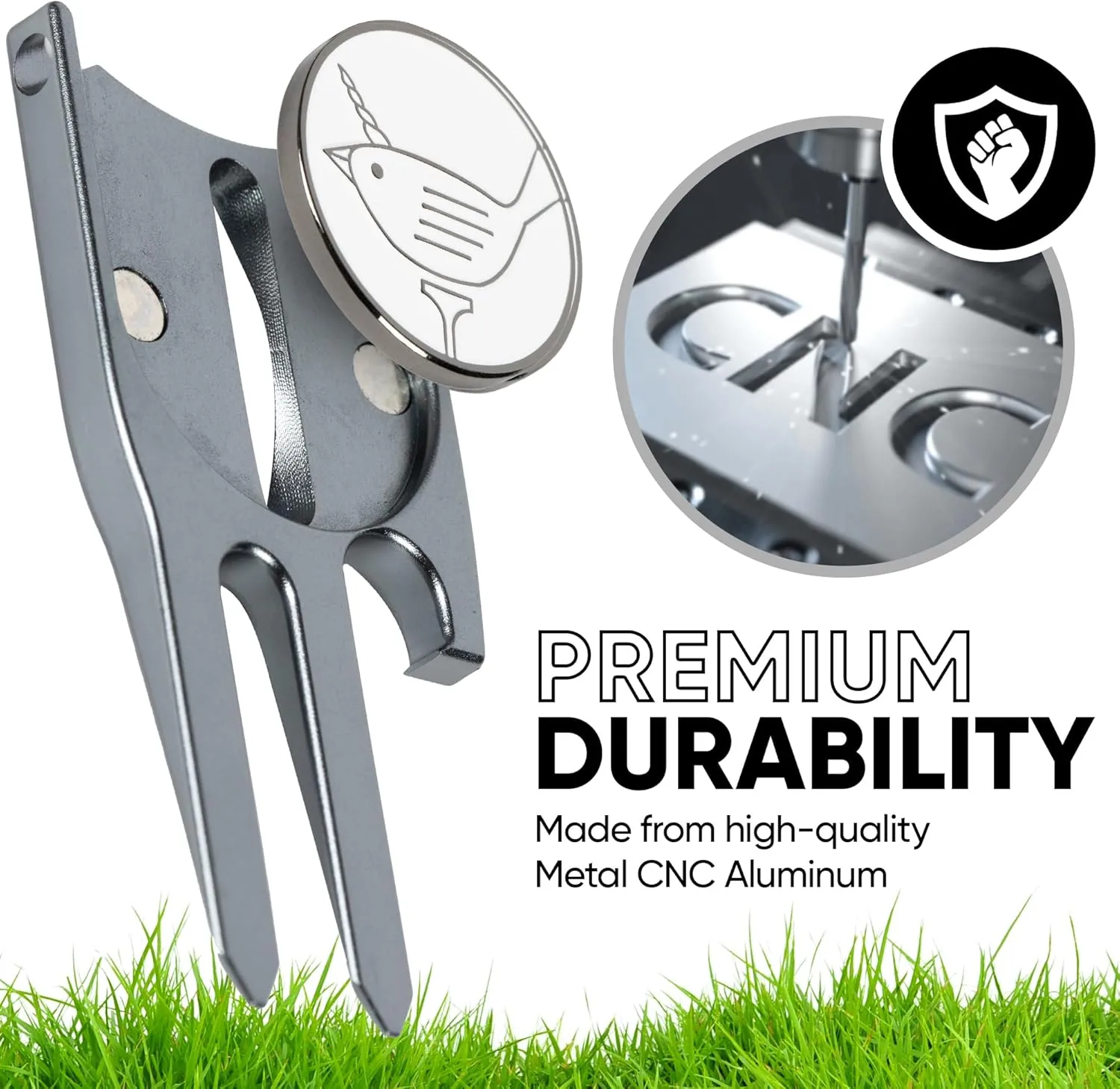 Golf Divot Repair Tool & Golf Ball Marker 6-in-1 Golf Divot Tool