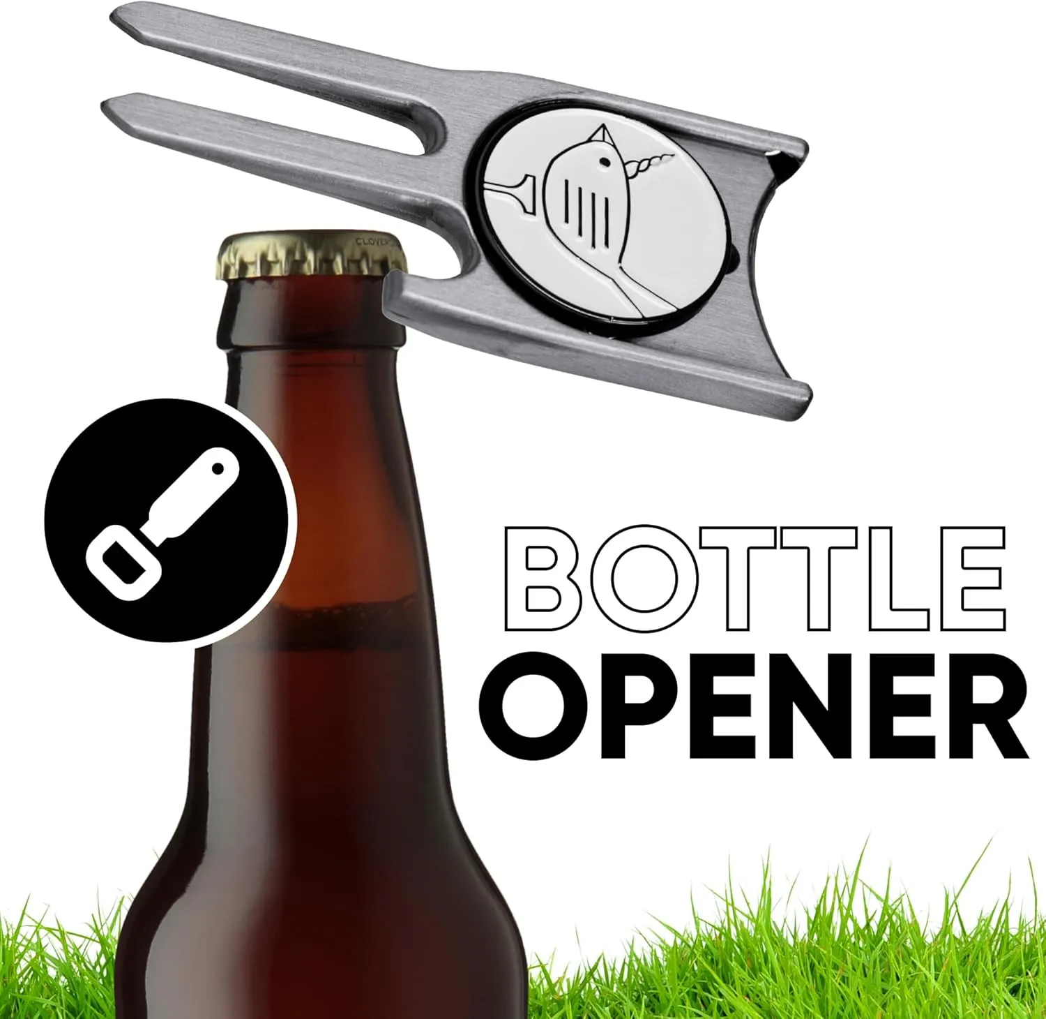 Golf Divot Repair Tool & Golf Ball Marker 6-in-1 Golf Divot Tool