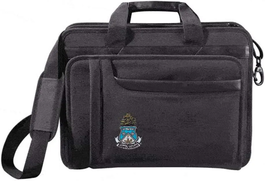 Greekgear Alpha Delta Pi Crest - Shield Briefcase Attache Black